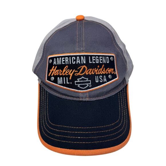 Harley Davidson Namesake Baseball Cap American Legend Mil. USA One Size Gray - Picture 1 of 9